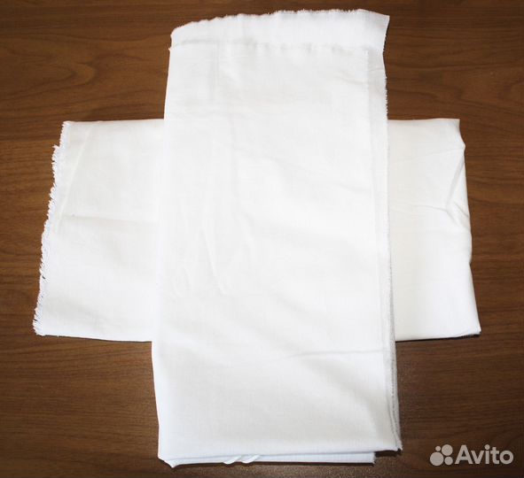 Ситец белый советских времён - 2 отреза (4 метра)