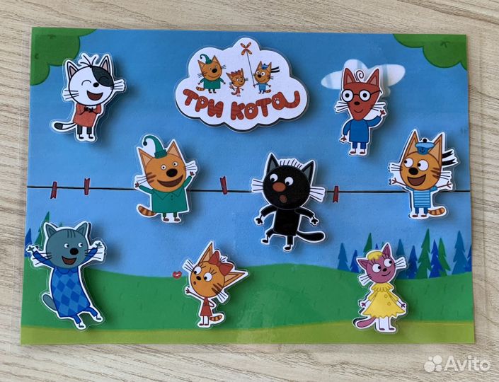 Игры на липучках Три кота