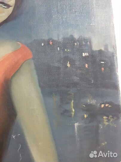 Картина Ночная прогулка худ. А. Петрофф холст. psk