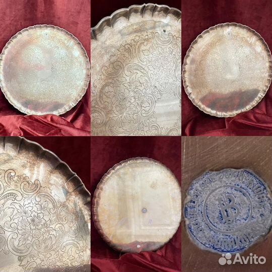 Поднос/сервировочное блюдо посеребрение Европа