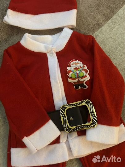 Новогодний костюм деда мороза 80 86