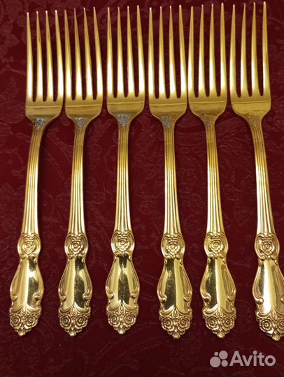 Вилки мельхиор Золотая Роза СССР