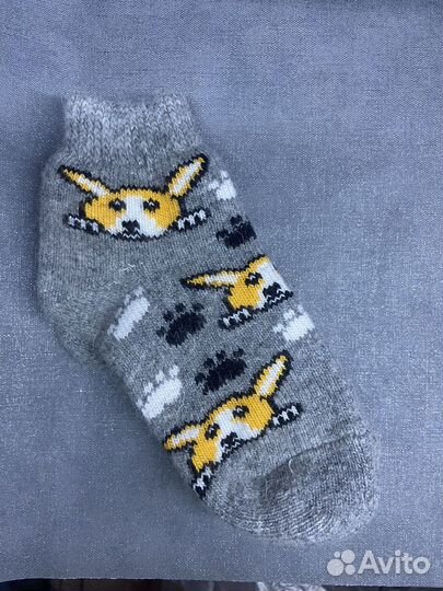 Носки шерстяные вязаные