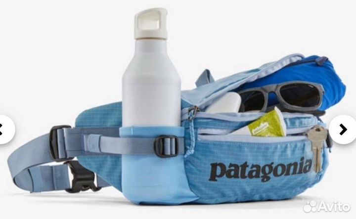 Patagonia black waist pack 5L желтая