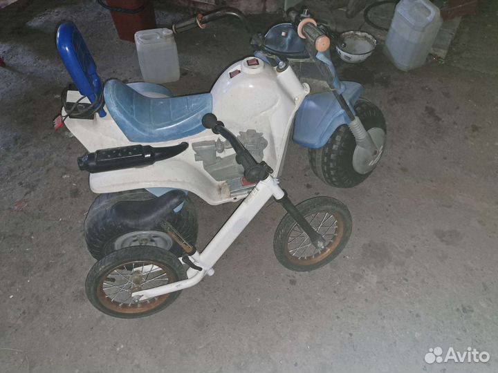 Детский электромобиль и биговел