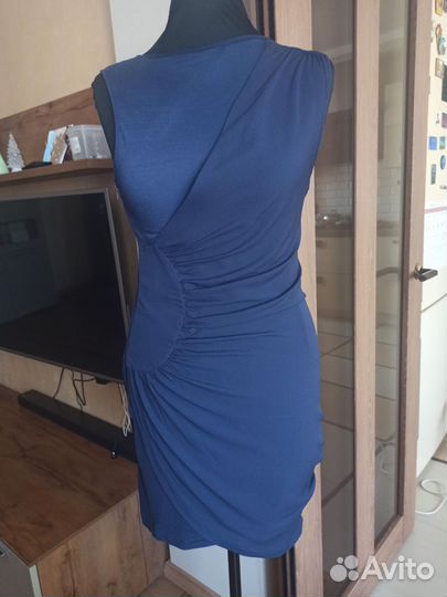 Платье мини с драпировками 44