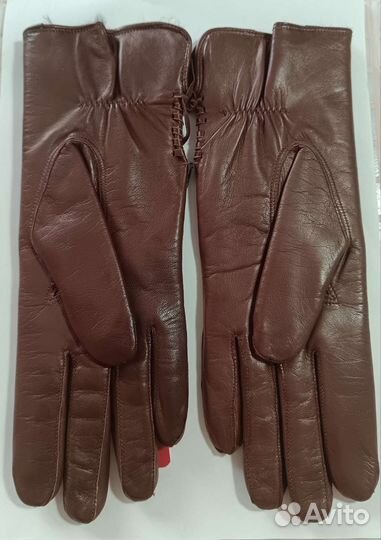 Перчатки женские кожаные новые утеплённые