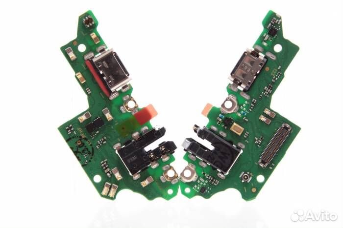 Шлейф Honor 9X (плата) + Разъем зарядки + Разъем н
