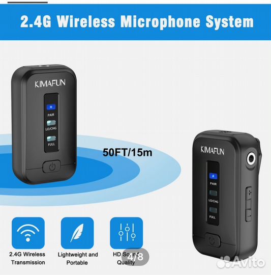 Микрофон беспроводной kimafun