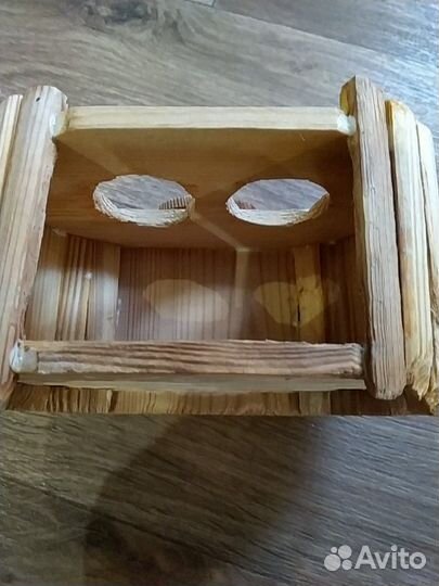 Деревянный домик для хомяков