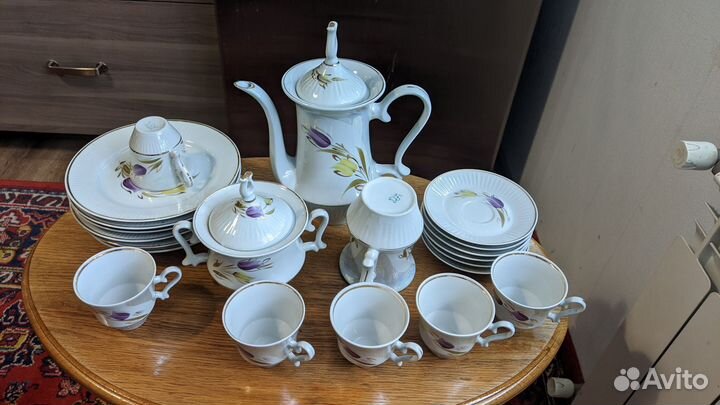 Сервиз кофейный СССР фарфор Барановка