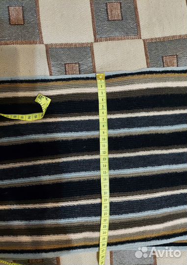 Шарф мужской кашемир, длинный, с бахромой