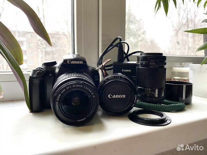 Canon 1100d +комплект объективов