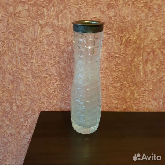 Винтажная ваза хрустальная СССР с серебром 875