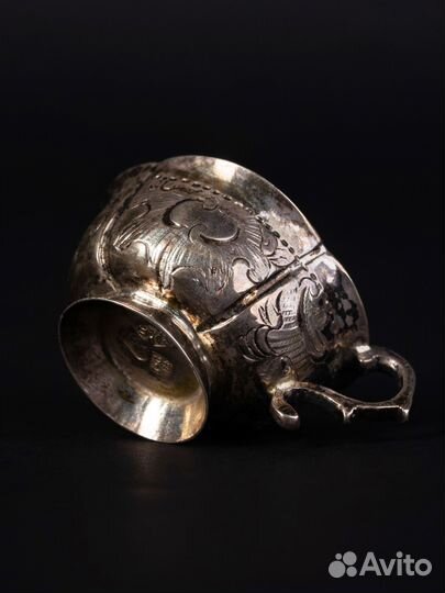 Русская серебряная чарка-стопка для водки 18 век