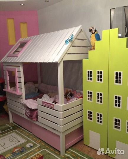 Детские кроватки домики с матрасом