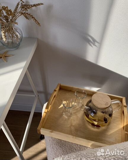 Поднос подставка дерево как zara hm