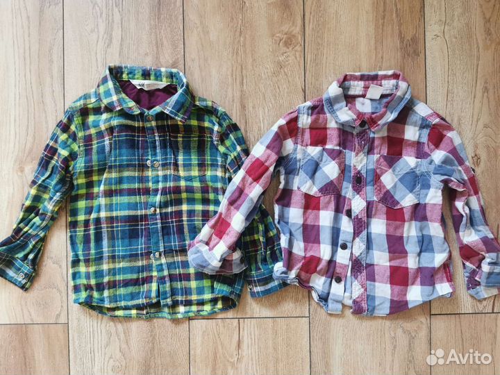 Две рубашки на мальчика 92 см