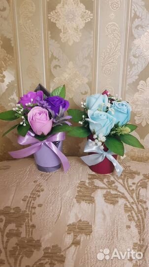 Букет из мыльных цветов