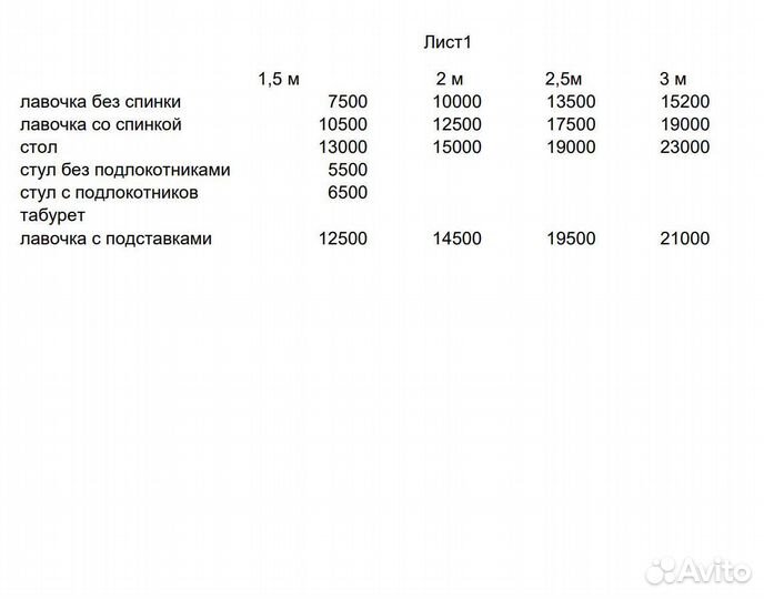 Садовая мебель уличная дачная