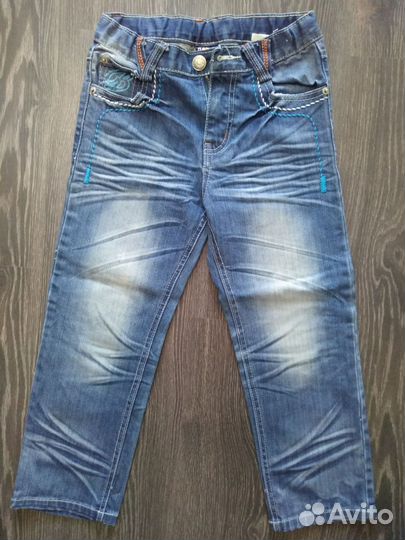 Джинсы тонкие и утепл.122-134р (7-9л)