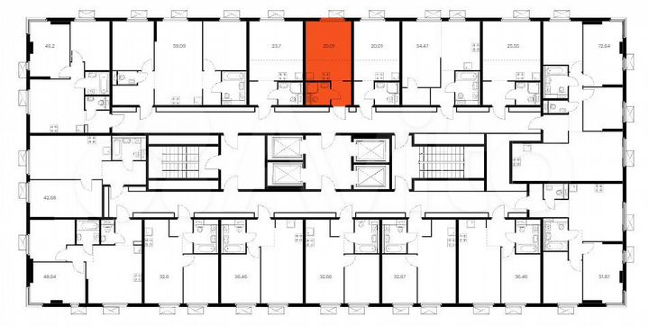 Квартира-студия, 20 м², 20/33 эт.