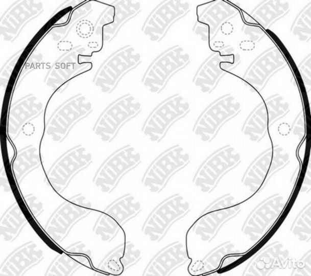 Nibk FN2398 FN2398 колодки барабанные\ Toyota Lite