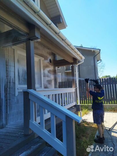 Мойка окон коттеджей и загородных домов, фахверков