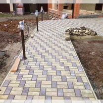 Укладка тротуарной плитки, брусчатки под ключ, Абакан