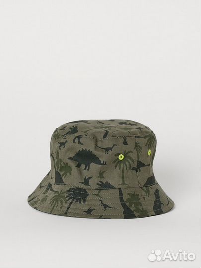 Панамка цвета хаки в принт H&M