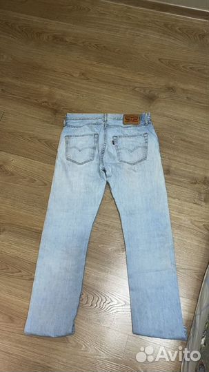 Мужские джинсы levis 501 голубые