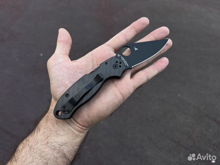 Нож spyderco paramilitary 3 Carbon Fiber black