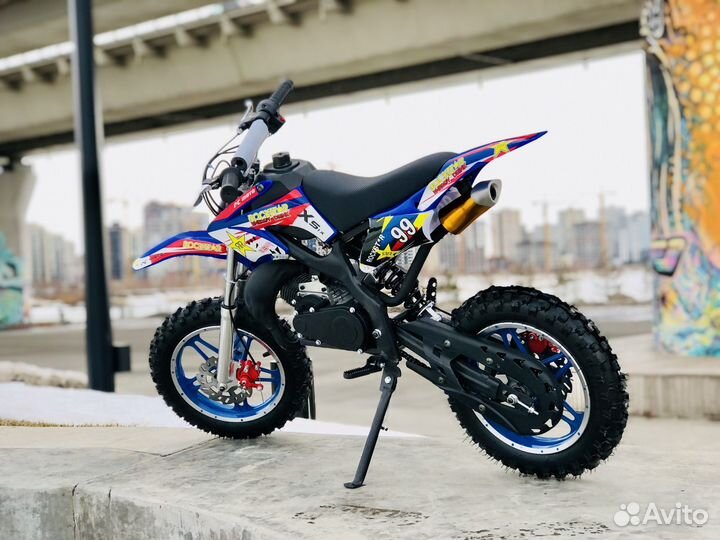 Детский мотоцикл бензиновый 50 кубов (Питбайк)