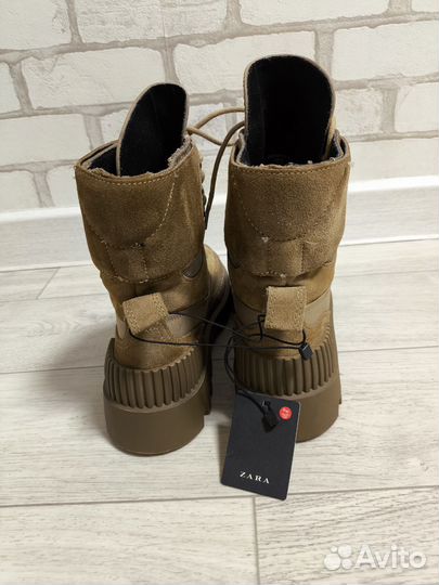 Ботинки замшевые демисезонные Zara новые 38