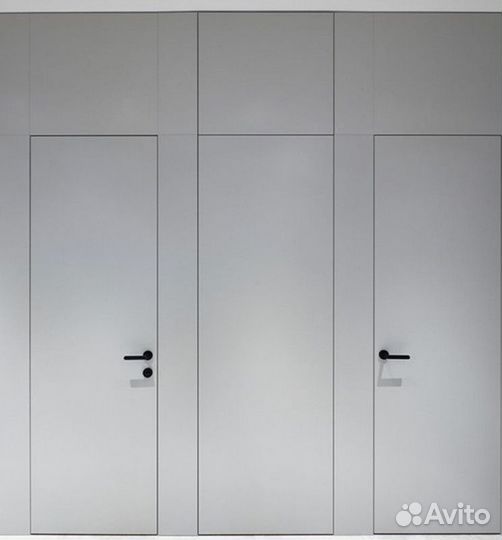 Скрытая дверь под отделку