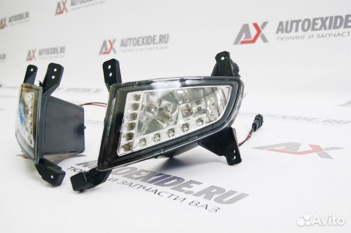 Противотуманки на Приору 2 с диодами Новые