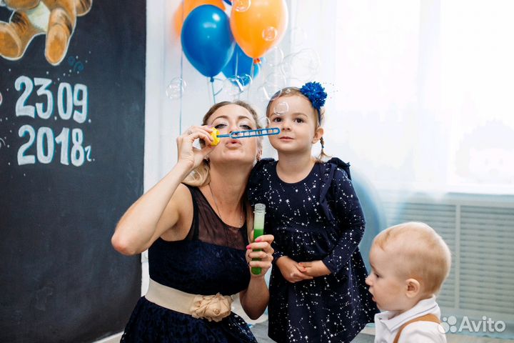 Шоу мыльных пузырей,воздушных шаров,бумажная диско