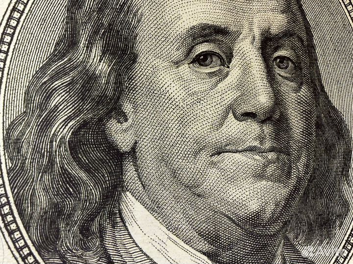 Картина 100 долларов 150x60см