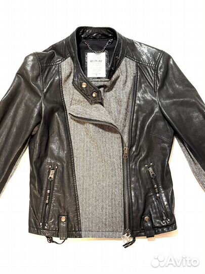 Косуха кожаная куртка Replay оригинал