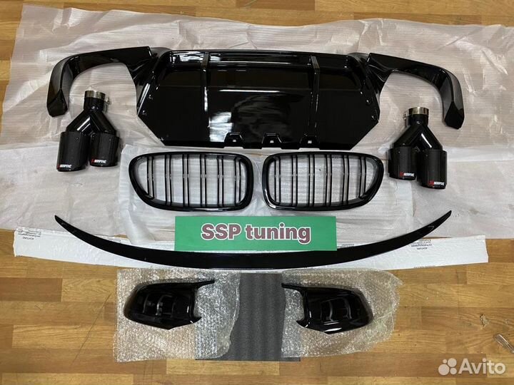 Сет на BMW F10 накладки/диффузор/спойлер