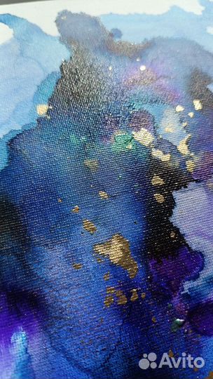 Картины на холсте чернилами, флюид арт