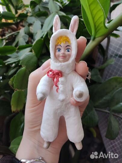 Ватные елочные игрушки ручной работы