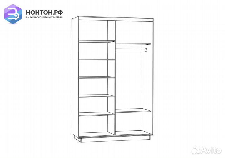 Шкаф-купе Нонтон 2-дверный сонома / Париж