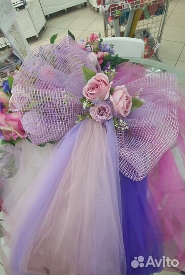 Украшение на машину на свадьбу