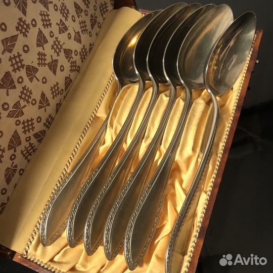 Набор столовых ложек,мельхиор 6 штук