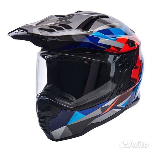 Универсальный шлем GSB XP-22S silver/RED/blue