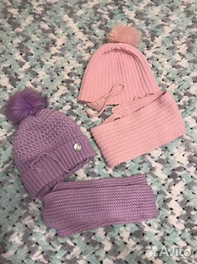 Комплект шапка, шарф