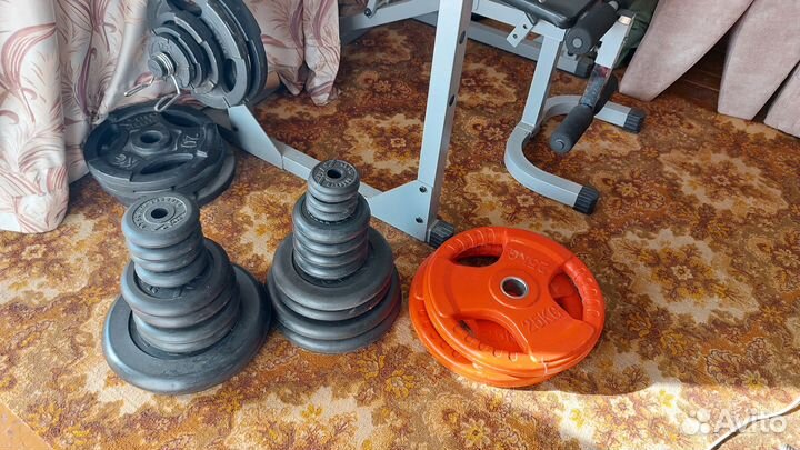 Штанги, гантели, силовая установка, блины