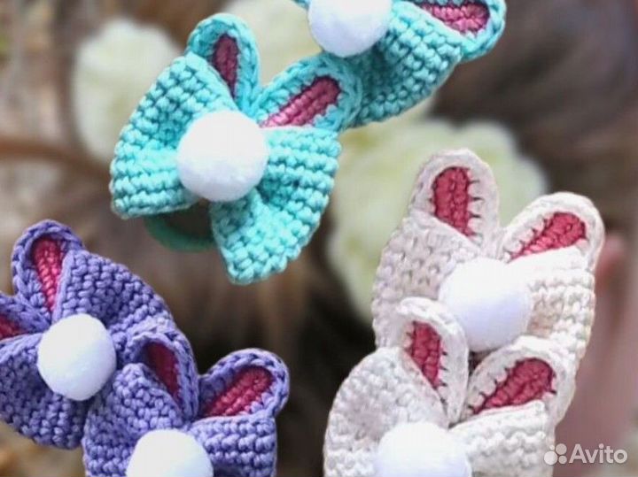 Вязаные резинки для волос