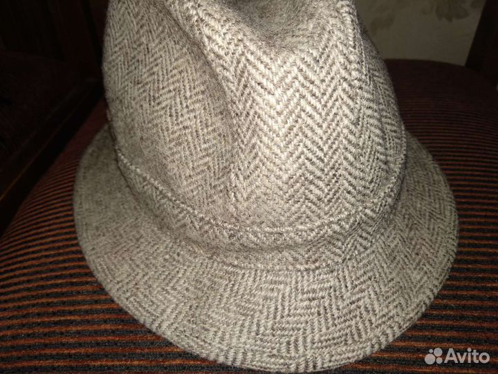 Твидовая шляпа р L/60.и кашне шелк/ шерсть